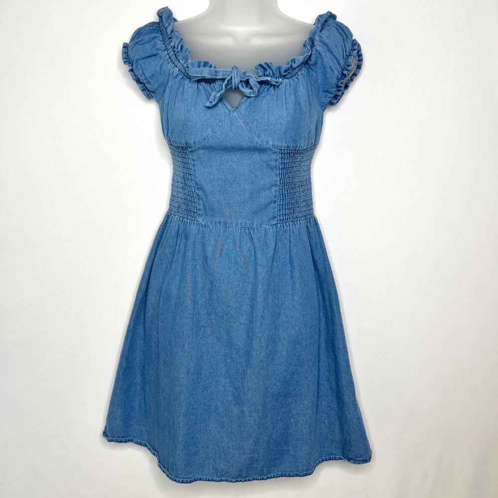 Rebellion Again Denim Milkmaid Dress